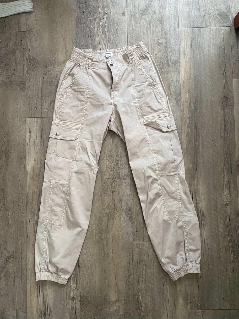 Garage Women's Beige Cargo Jogger Pants - Light Neutral
